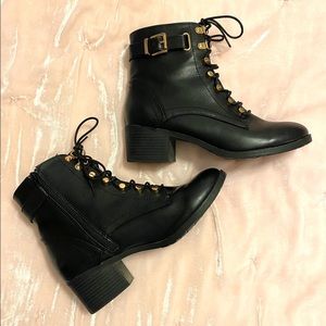 H&M Black With Gold Detail Boots